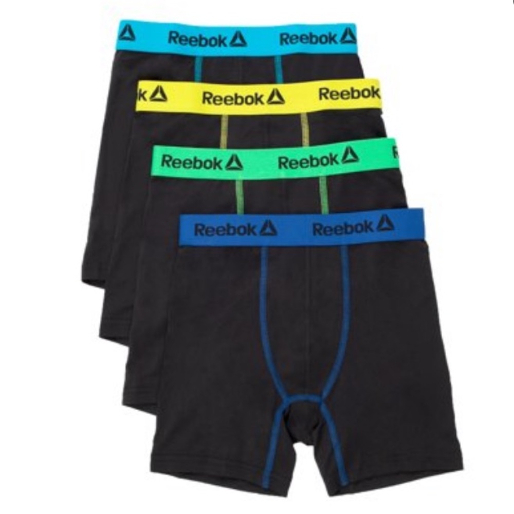 💜Reebok Boys Performance Briefs Underwear 4 Pack